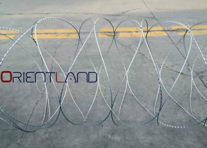 Anti Corrosive Galvanized Razor Wire / Ribbon Barbed Wire BTO11 BTO-22 ...